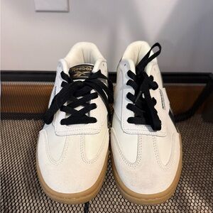 Reebok Classic White and Black Shoes